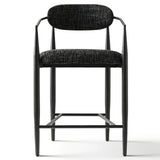 Manhattan 25.5" Chenille Counter Stool With Arms (Set of 3)