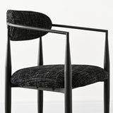 Manhattan 25.5" Chenille Counter Stool with Arms (Set of 2)