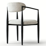 Manhattan Modern Chenille Dining Chair With Arms (Set of 4)