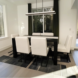 Mason Modern Metal Frame Upholstered Dining Chair (Set of 2)