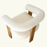 Maye Beige Boucle Upholstered Living Room Chair (1-Piece)