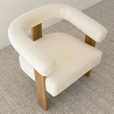 Maye Beige Boucle Upholstered Living Room Chair (1-Piece)