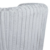 Mira Light Grey Soft Plush Fabric Swivel Chair