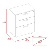 Tuhome Storage Cabinet with Superior Top, Three Spacious Drawers, Mobile Drawer Base with Four Casters and Ergonomic Design for Office, Home Workspace, Organization and Modern Multifunctional Storage Solutions