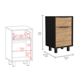 Tuhome Kaia Z Nightstand with Single Drawer, Lower Cabinet Storage, Superior Top Surface and Modern Four-Leg Design, Functional Bedside Organizer for Essential Items and Contemporary Bedroom Furniture Arrangements