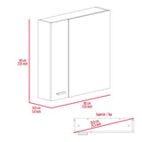 Sines Mirror Medicine Cabinet with Double-Door Mirrored Front, Four Interior Storage Shelves, Minimalist Wall-Mounted Design and Space-Saving Bathroom Organization for Daily Essentials and Modern Home Convenience