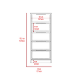 Tuhome Kaia Vertical Dresser with Five Spacious Storage Drawers, Modern Space-Saving Design, Functional Superior Organization for Bedrooms or Offices and Contemporary Freestanding Chest for Daily Clothing and Accessory Storage