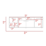 Lyon Tv Stand for TV´s up 55", One Cabinet, Double Door