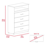 Tuhome Continental Dresser with Six Spacious Drawers, Modern Design, Sturdy Construction, Ideal for Bedroom Storage and Organization