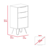 Tuhome Augusta Light Dresser with Three Spacious Drawers, Modern Hairpin Metal Legs, Wide Superior Top for Bedroom Organization, Compact Storage Solution for Small Spaces, Functional Contemporary Furniture for Any Room