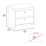 Idaly Nightstand, Superior Top, Two Drawers