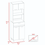 Caribe Microwave Cabinet, Four Legs, One Drawer, Double Door, One Shelf