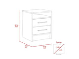 TUHOME Eter Nightstand with Two Drawers, Open Storage Shelf and Spacious Top Surface for Bedroom or Living Room Organization, Modern Minimalist Bedside Table with Functional Design for Daily Essentials