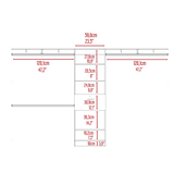 Tuhome Plego Closet System with Four Hanging Rods, Five Shelves, Three Drawers, Adjustable for 69" or 118" Closet Space, Modern Storage Solution