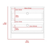 Idaly Nightstand, Superior Top, Two Drawers