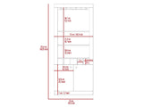 Montenegro Bar Cabinet, Double Door Cabinet, Five Cubbies