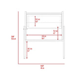 Joy Nightstand, Four Legs, Open Shelf, One Drawer