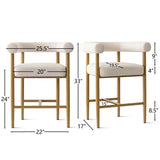 Melbourne 24" Boucle Counter Stool with Arms (1-Piece)