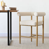 Melbourne 24" Boucle Counter Stool with Arms (Set of 3)