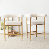 Melbourne 24" Boucle Counter Stool with Arms (Set of 2)