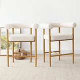 Melbourne 24" Boucle Counter Stool with Arms (1-Piece)