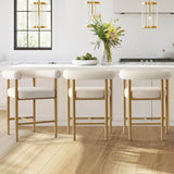 Melbourne 24" Boucle Counter Stool with Arms (Set of 2)