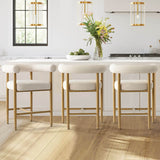 Melbourne 24" Boucle Counter Stool with Arms (Set of 2)