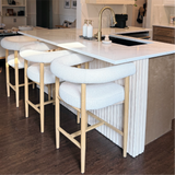 Melbourne 24" Boucle Counter Stool with Arms (Set of 3)