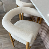 Melbourne 24" Boucle Counter Stool with Arms (Set of 2)