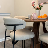 Merida Upholstered Dining Chair With Metal Legs (Set of 2)