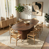 Merlin Oval Walnut Dining Table