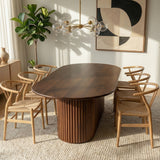 Merlin Oval Walnut Dining Table