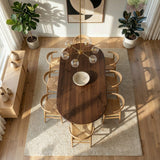 Merlin Oval Walnut Dining Table