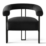 Mia Modern Velvet Accent Chair with Arms (1-Piece)
