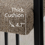 Mia Upholstered Tweed Dining Chair with Arms (Set of 2)
