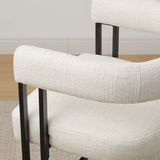Mia 24" Modern Tweed Counter Stool with Arms (1-piece)