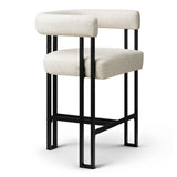 Mia 24" Modern Tweed Counter Stool with Arms (1-piece)