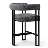 Mia 24" Modern Tweed Counter Stool with Arms (1-piece)