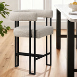 Mia 24" Modern Tweed Counter Stool with Arms (1-piece)