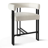 Mia 24" Modern Velvet Counter Stool with Arms (1-piece)