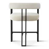 Mia 24" Modern Velvet Counter Stool with Arms (Set of 4)