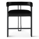 Mia 24" Modern Velvet Counter Stool with Arms (Set of 2)
