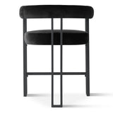 Mia 24" Modern Velvet Counter Stool with Arms (1-piece)