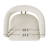 Mia Modern Gold Chenille Dining Chair with Arms (Set of 4)