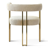 Mia Modern Gold Chenille Dining Chair with Arms (Set of 2)