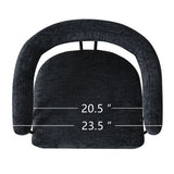 Mia 24" Modern Gold Chenille Counter Stool with Arms (Set of 2)