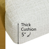 Mia 24" Modern Gold Chenille Counter Stool with Arms (Set of 3)