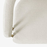 Mia 24" Modern Gold Chenille Counter Stool with Arms (Set of 3)