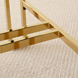 Mia 24" Modern Gold Chenille Counter Stool with Arms (Set of 2)