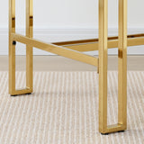 Mia 24" Modern Gold Chenille Counter Stool with Arms (1-piece)